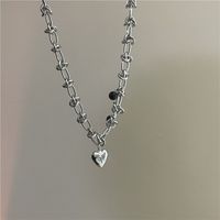 Titanium Teel Heart Necklace Female Personality Thorn Sweater Chain Bracelet main image 5