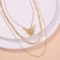 Exaggerated Jewelry Fashion Personality Hollow Three-dimensional Butterfly Necklace main image 1