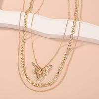 Exaggerated Jewelry Fashion Personality Hollow Three-dimensional Butterfly Necklace main image 4