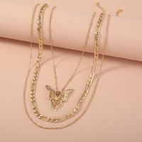 Exaggerated Jewelry Fashion Personality Hollow Three-dimensional Butterfly Necklace main image 5