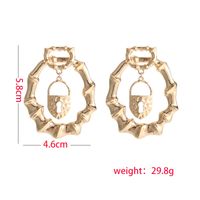 European And American Retro Bamboo Autumn And Winter Geometric Earrings main image 6