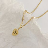 Coréen Automne Nouveau Coeur Collier Tendance Féminine Bijoux En Acier Au Titane main image 3