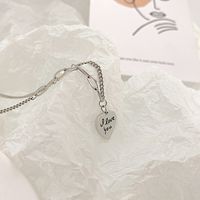Korean Autumn New Heart Necklace Female Trend Titanium Steel Jewelry main image 4