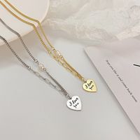 Korean Autumn New Heart Necklace Female Trend Titanium Steel Jewelry main image 5