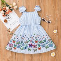Summer  4~11 Year Old Girl Butterfly Print Princess Fashion Suspender Skirt main image 3