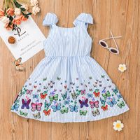 Summer  4~11 Year Old Girl Butterfly Print Princess Fashion Suspender Skirt main image 1