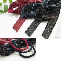 Retro Velvet Streamer Velvet Ribbon Bow Hair Scrunchies main image 4