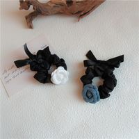 Fabric Camellia Bow Hair Ring Hair Accessories Korean Hair Scrunchies main image 4