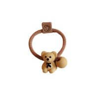 Coreano Acrílico Oso Bola Cara Sonriente Parche Pelo Scrunchies Banda De Goma Accesorios Para El Cabello main image 6