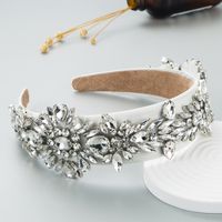 Retro Fashion Shiny Glass Luxury Temperament Trend Party Wide-sided Headband main image 5