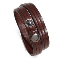 European And American Fashion Jewelry Personality Cowhide Men's Bracelet main image 1