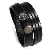 European And American Fashion Jewelry Personality Cowhide Men's Bracelet main image 6