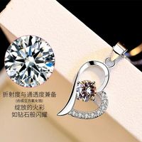 Heart Pendant Fashion Amethyst Pendant Simple Crystal Jewelry Wholesale main image 3