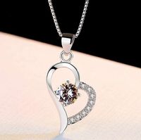 Heart Pendant Fashion Amethyst Pendant Simple Crystal Jewelry Wholesale main image 4