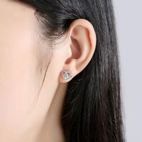 Fashion Jewelry Korean Version Of Heart-shaped Amethyst Earrings Wholesale main image 5