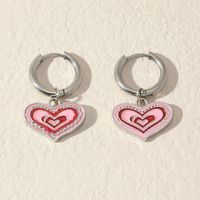 Boucles D&#39;oreilles En Forme De Coeur Avec Pendentif Goutte D&#39;huile main image 5