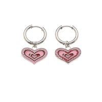 Boucles D&#39;oreilles En Forme De Coeur Avec Pendentif Goutte D&#39;huile main image 6