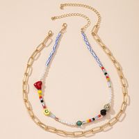 Ethnic Style Colored Beaded Sweater Necklace Female Thick Chain Sweater Chain Wholesale main image 4