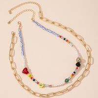Ethnic Style Colored Beaded Sweater Necklace Female Thick Chain Sweater Chain Wholesale main image 5