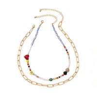 Ethnic Style Colored Beaded Sweater Necklace Female Thick Chain Sweater Chain Wholesale main image 6