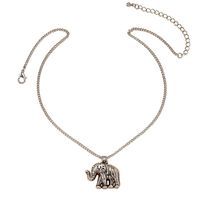 Retro Sweater Necklace Punk Fashion Elephant Pendant Clavicle Chain Wholesale main image 6