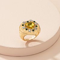 European And American Style Gemstone Heart Diamond Ring main image 1