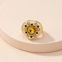European And American Style Gemstone Heart Diamond Ring main image 4