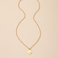 Simple Style Jewelry Heart Disc Tag Necklace Korean Clavicle Chain Female main image 1