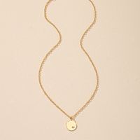 Simple Style Jewelry Heart Disc Tag Necklace Korean Clavicle Chain Female main image 2