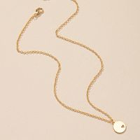 Simple Style Jewelry Heart Disc Tag Necklace Korean Clavicle Chain Female main image 3