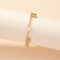 Bijoux En Alliage De Bracelet De Coeur De Diamant De Mode Simple Coréen Nouveaux main image 4