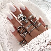 Fashion Temperament Snake Taichi Star Moon Ring 16-piece Set main image 2