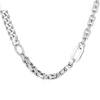 Titanium Steel Geometric Stitching Necklace Trendy Fashion Accessories Wholesale sku image 1