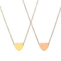 Peach Heart Necklace Female Titanium Steel Simple Personality Pendant Clavicle Chain sku image 1