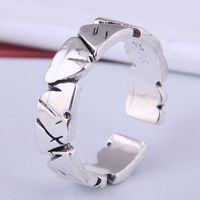 Korean Fashion Simple Irregular Carved Open Ring sku image 1