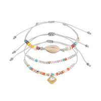 New Color Crystal Bracelet Woven Stacked Shell Tassel Butterfly Multilayer Bracelet Set sku image 2