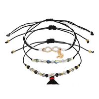 New Color Crystal Bracelet Woven Stacked Shell Tassel Butterfly Multilayer Bracelet Set sku image 4