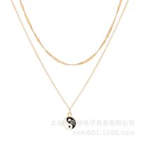 Fashion Double-layer Necklace Yin Yang Tai Chi Alloy Pendant Necklace Wholesale sku image 1
