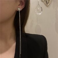 Personality Small Ear Clip Heart Tassel Balloon Ear Bone Clip sku image 2