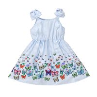 Summer  4~11 Year Old Girl Butterfly Print Princess Fashion Suspender Skirt sku image 1