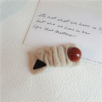 Autumn And Winter New Woolen Pearl Geometric Square Hairpin Wholesale sku image 1