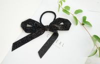 Retro Velvet Streamer Velvet Ribbon Bow Hair Scrunchies sku image 3