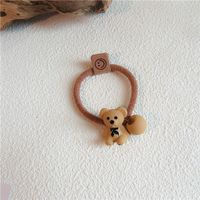 Korean Acrylic Bear Ball Smiley Face Patch Hair Scrunchies Rubber Band Hair Accessories sku image 1