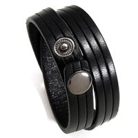 European And American Fashion Jewelry Personality Cowhide Men's Bracelet sku image 1