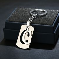 Simple Style Commute Letter Stainless Steel Keychain sku image 3