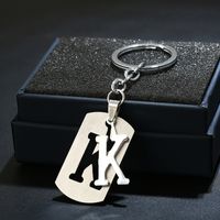 Simple Style Commute Letter Stainless Steel Keychain sku image 11