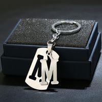Simple Style Commute Letter Stainless Steel Keychain sku image 13
