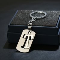 Simple Style Commute Letter Stainless Steel Keychain sku image 20