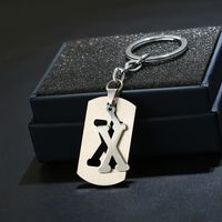 Simple Style Commute Letter Stainless Steel Keychain sku image 24