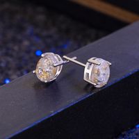 Simple Fashion Personalized Jewelry Oval Colorful Gemstone Stud Earrings sku image 4